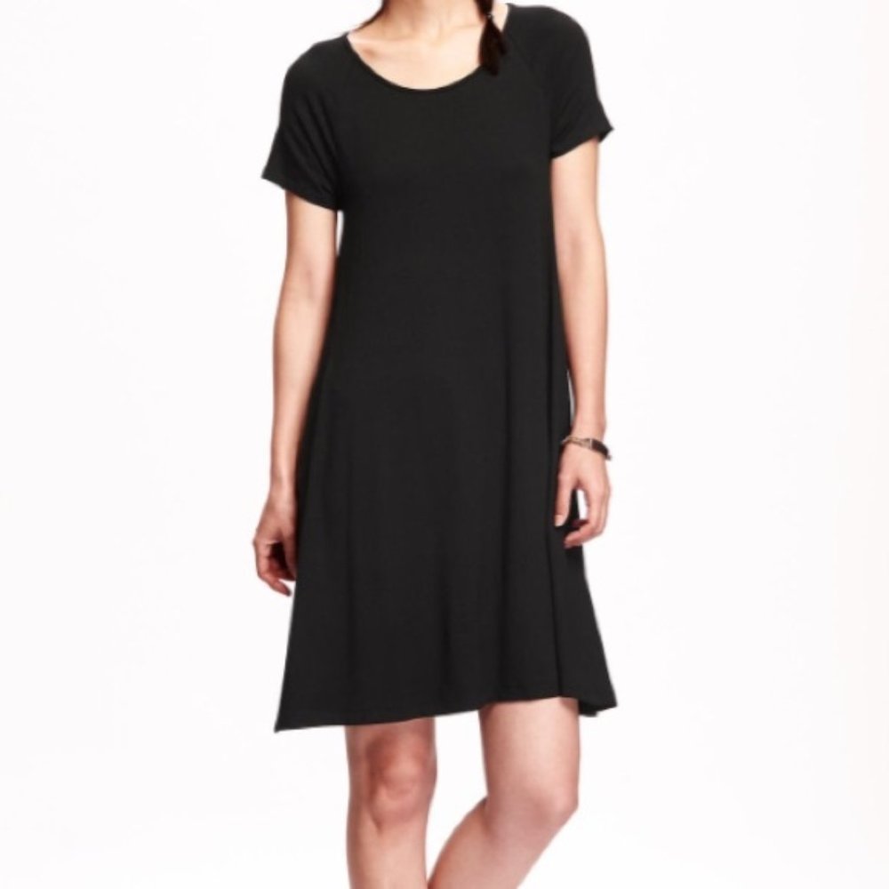 Short Sleeve Black Dress
